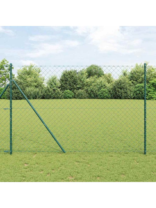 Ahela link aed postidega roheline 1.5 x 25 m teras