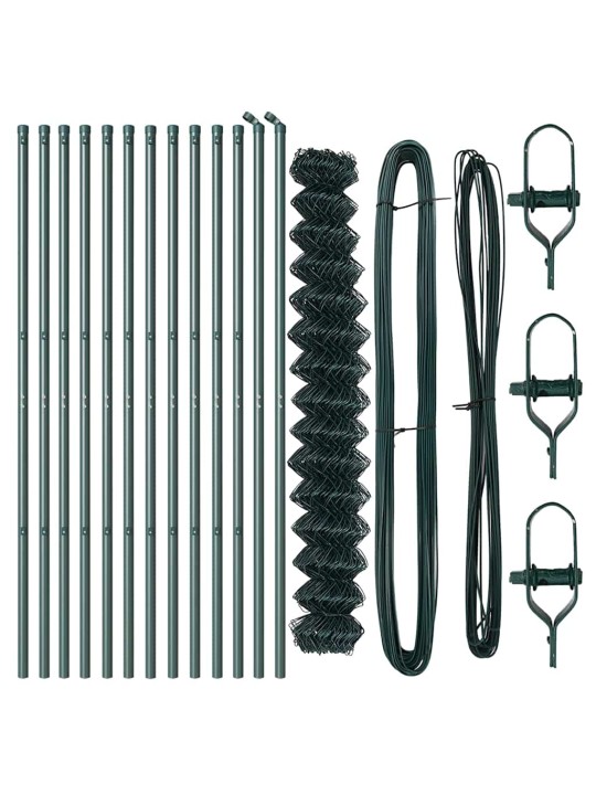 Ahela link aed postidega roheline 1.5 x 25 m teras