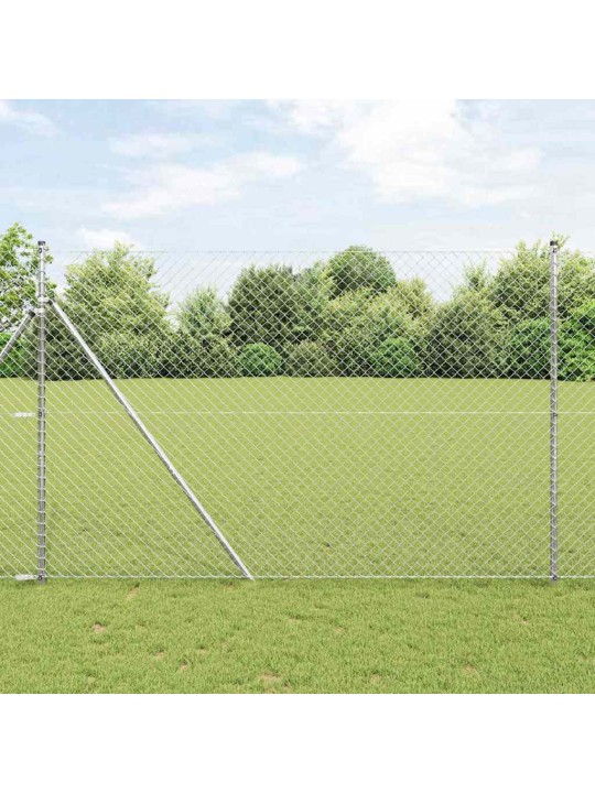 Ahela link aed postidega hõbedane 1.6 x 10 m teras