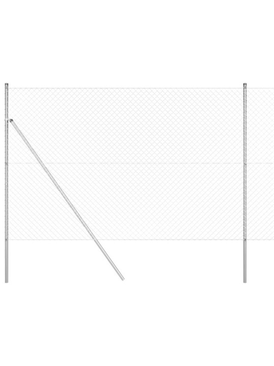 Ahela link aed postidega hõbedane 1.6 x 10 m teras