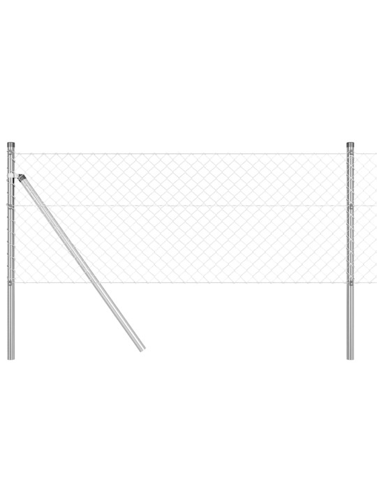 Ahela link aed postidega hõbedane 0.6 x 25 m teras
