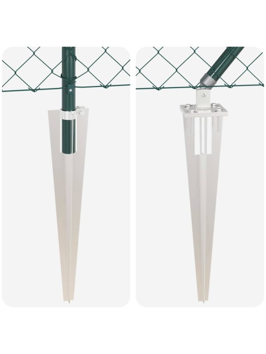 Ahela link aed postidega roheline 1.6 x 10 m teras