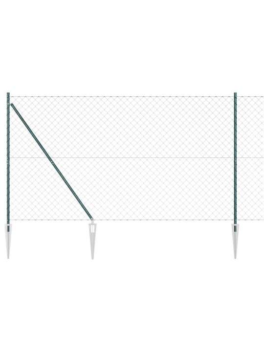 Ahela link aed postidega roheline 1.6 x 10 m teras