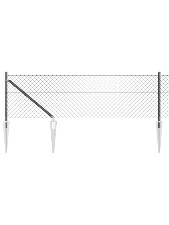 Ahela link aed postidega hall 0.6 x 10 m teras
