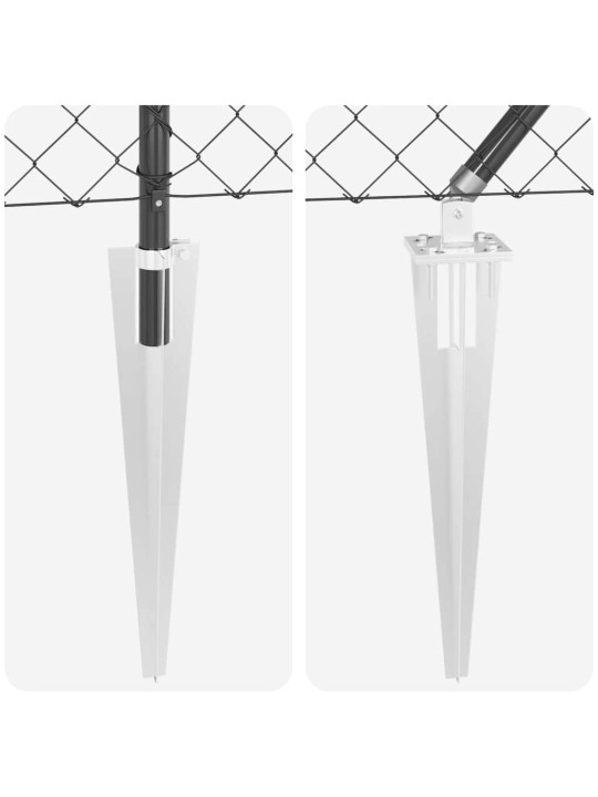 Ahela link aed postidega hall 0.4 x 10 m teras