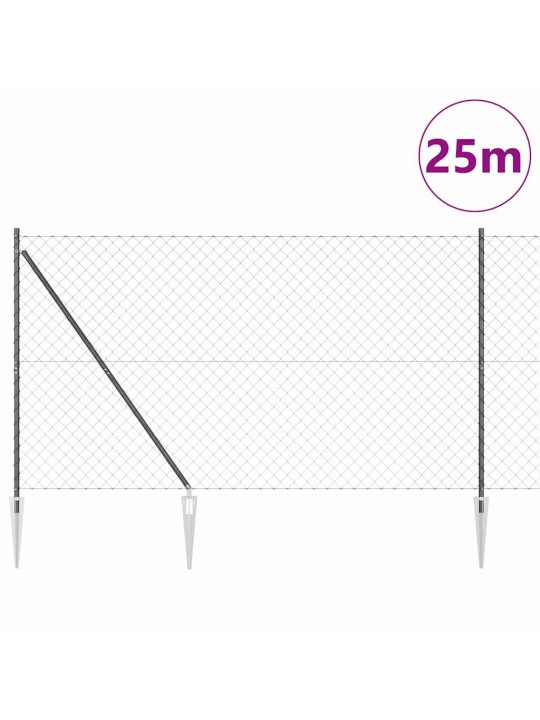 Ahela link aed postidega hall 1.6 x 25 m teras