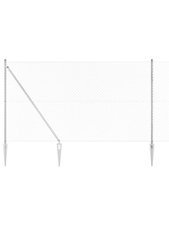 Ahela link aed postidega hõbedane 1.6 x 10 m teras
