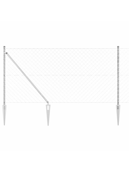 Ahela link aed postidega hõbedane 1.4 x 10 m teras