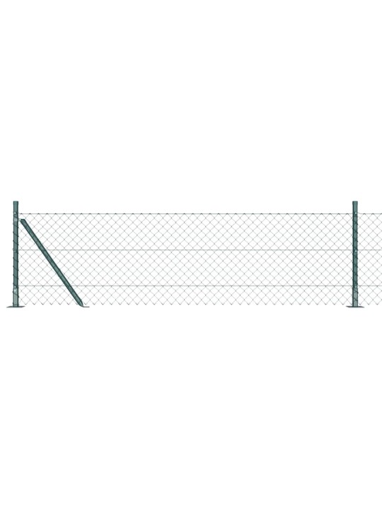 Ahela link aed postidega roheline 0.4 x 10 m teras