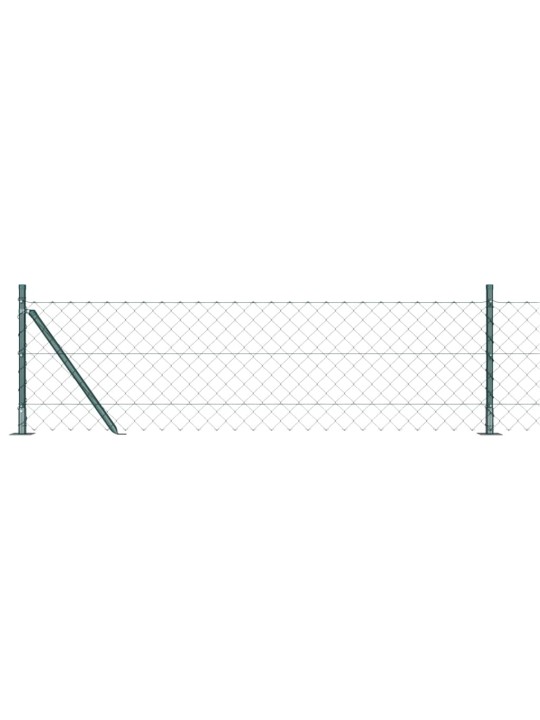 Ahela link aed postidega roheline 0.4 x 10 m teras