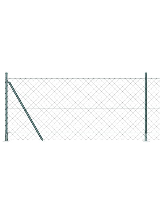 Ahela link aed postidega roheline 1 x 10 m teras