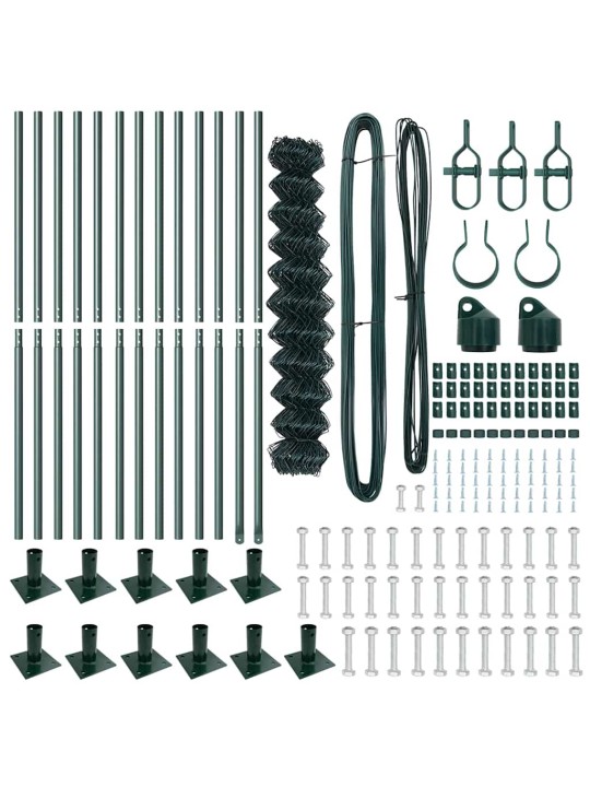 Ahela link aed postidega roheline 1 x 25 m teras
