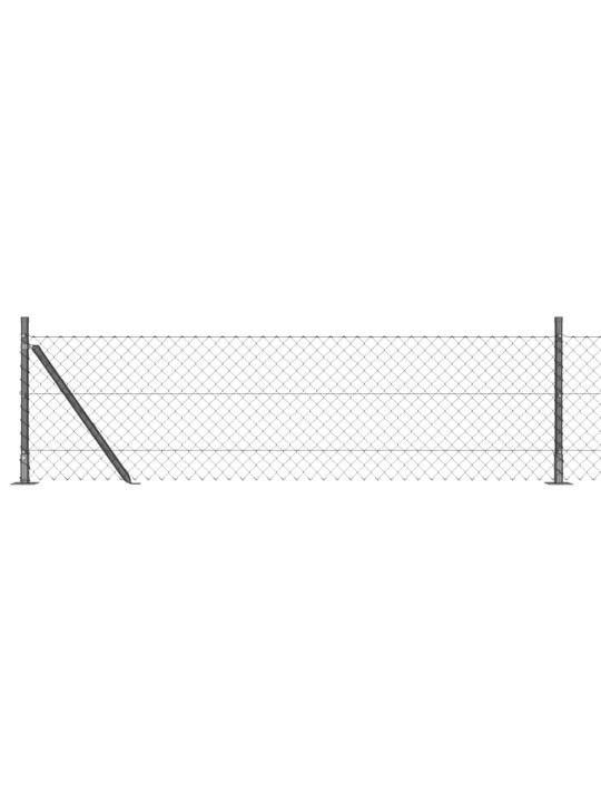 Ahela link aed postidega hall 0.4 x 10 m teras