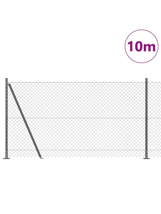 Ahela link aed postidega hall 1.2 x 10 m teras