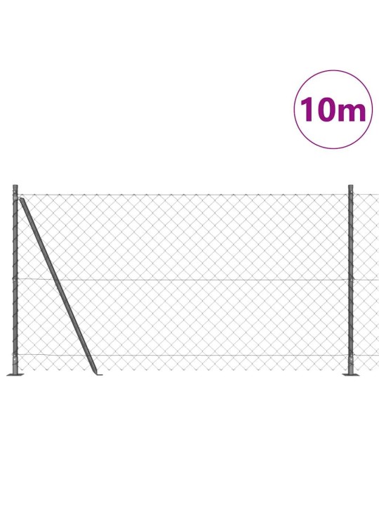 Ahela link aed postidega hall 1.2 x 10 m teras