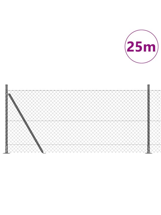 Ahela link aed postidega hall 0.8 x 25 m teras