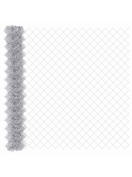 Ahela link aed postidega hõbedane 1.6 x 10 m teras