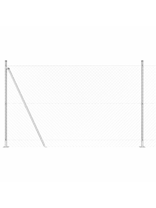 Ahela link aed postidega hõbedane 1.6 x 10 m teras