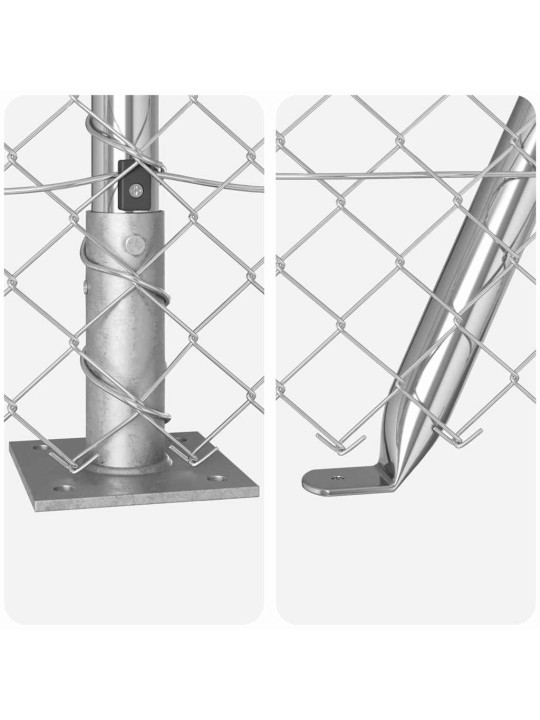 Ahela link aed postidega hõbedane 0.6 x 25 m teras
