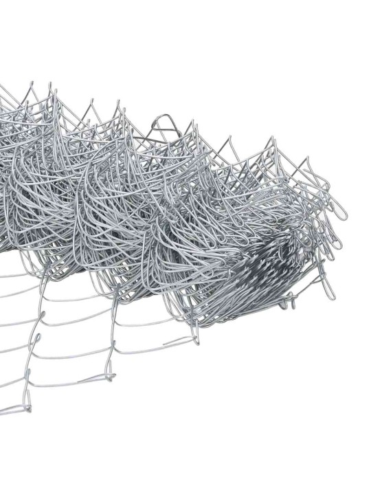 Ahela link aed postidega hõbedane 0.6 x 25 m teras