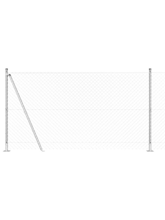 Ahela link aed postidega hõbedane 1.2 x 25 m teras