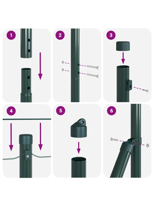 Aed koos postidega roheline 1 x 25 m teras