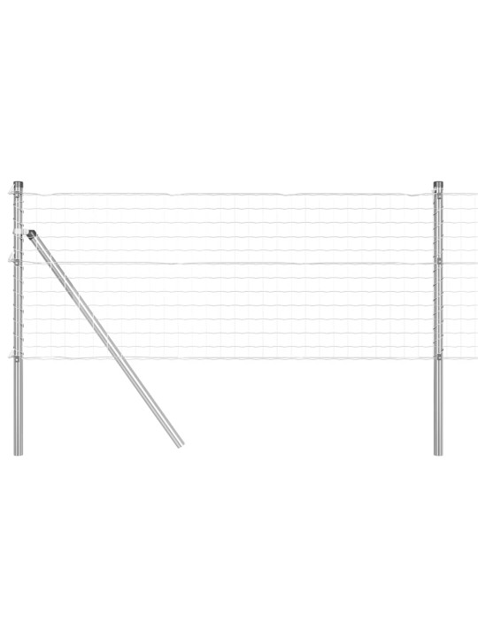 Aed koos postidega hõbedane 0.4 x 10 m teras