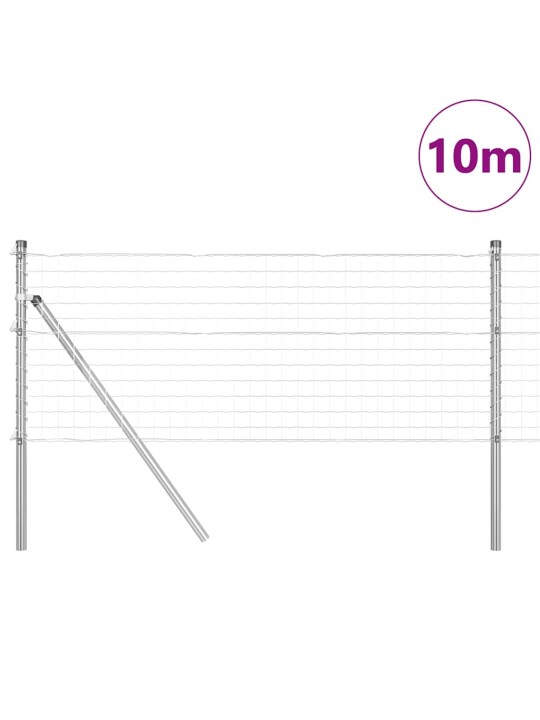 Aed koos postidega hõbedane 0.4 x 10 m teras