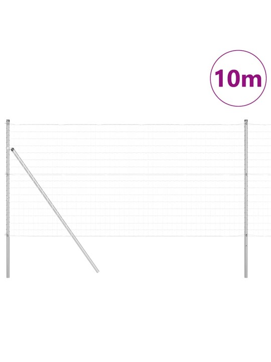 Aed koos postidega hõbedane 1 x 10 m teras