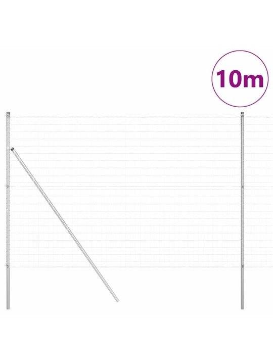 Aed koos postidega hõbedane 1.6 x 10 m teras