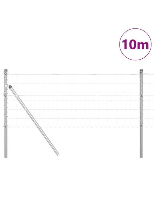 Aed koos postidega hõbedane 0.4 x 10 m teras