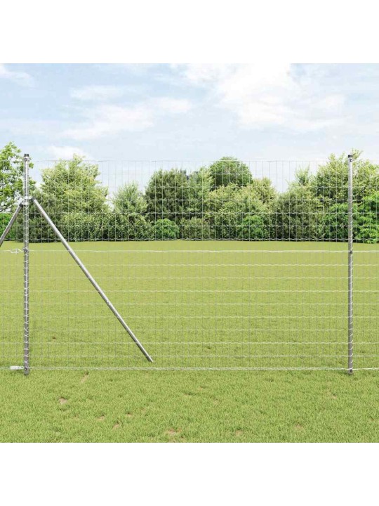 Aed koos postidega hõbedane 1.6 x 10 m teras