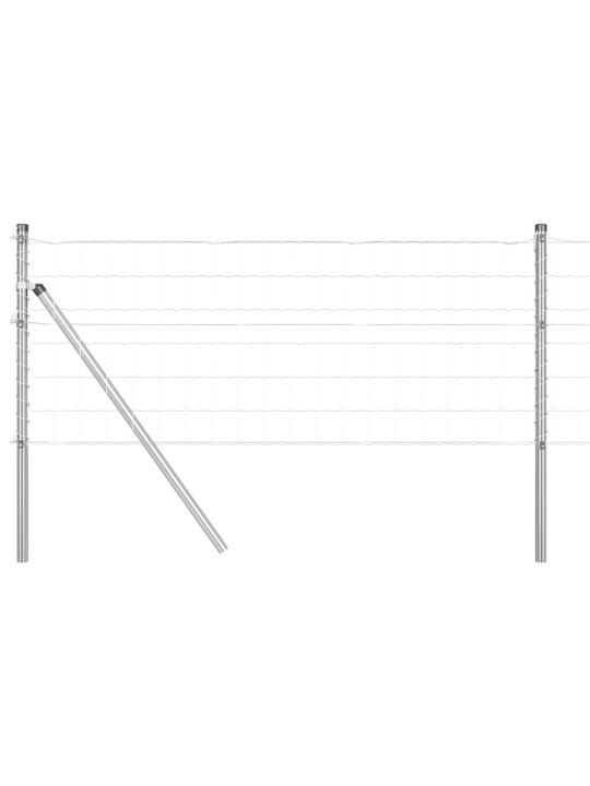 Aed koos postidega hõbedane 0.4 x 10 m teras