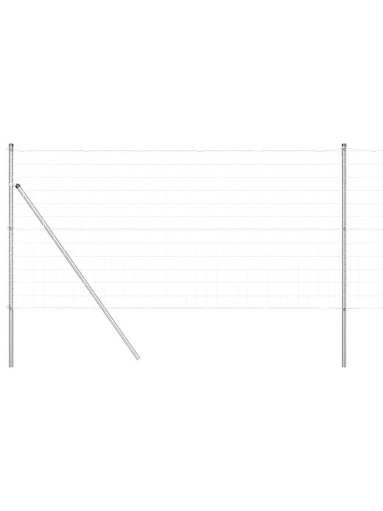 Aed koos postidega hõbedane 1 x 10 m teras