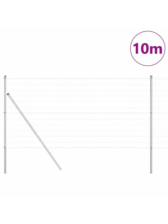 Aed koos postidega hõbedane 1 x 10 m teras