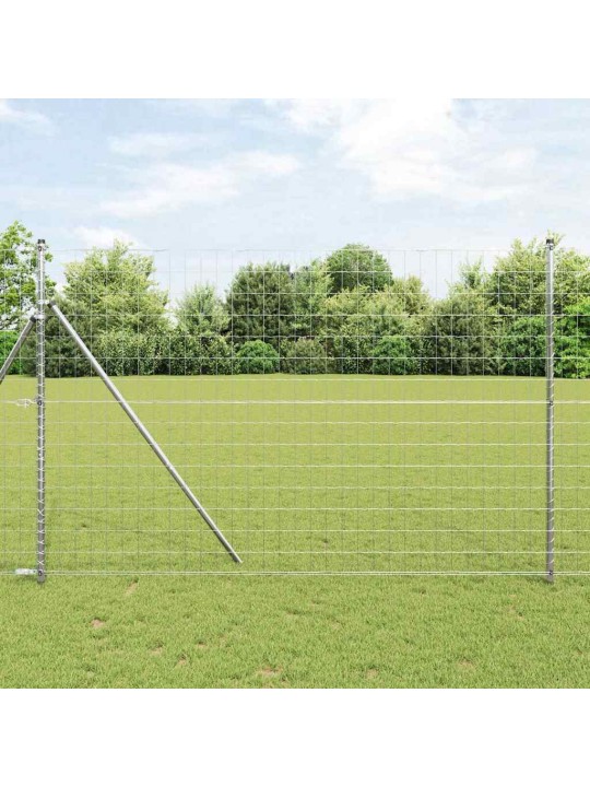 Aed koos postidega hõbedane 1.5 x 10 m teras