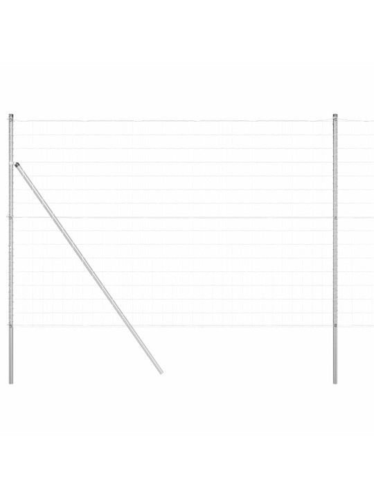 Aed koos postidega hõbedane 1.5 x 10 m teras