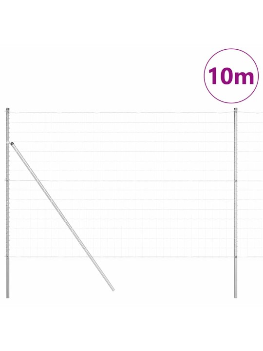 Aed koos postidega hõbedane 1.5 x 10 m teras