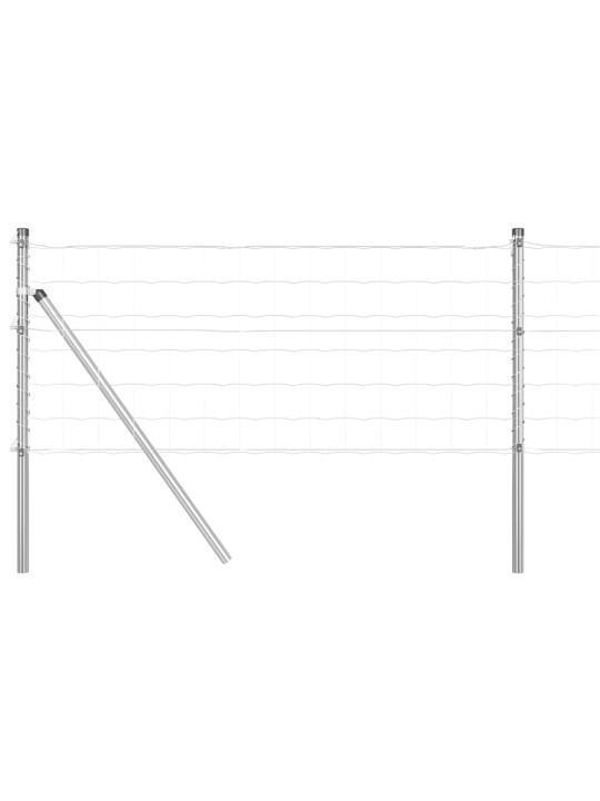 Aed koos postidega hõbedane 0.4 x 10 m teras