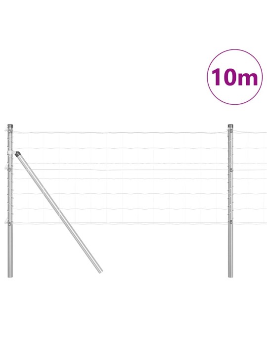 Aed koos postidega hõbedane 0.4 x 10 m teras