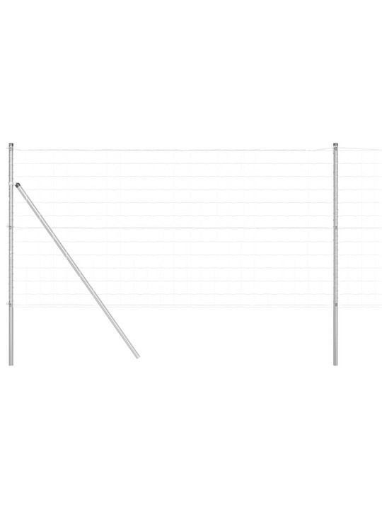 Aed koos postidega hõbedane 1.2 x 10 m teras