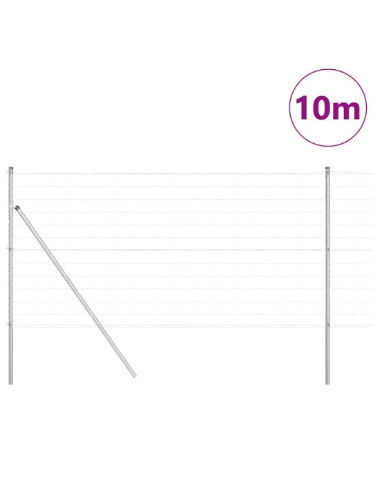 Aed koos postidega hõbedane 1.2 x 10 m teras