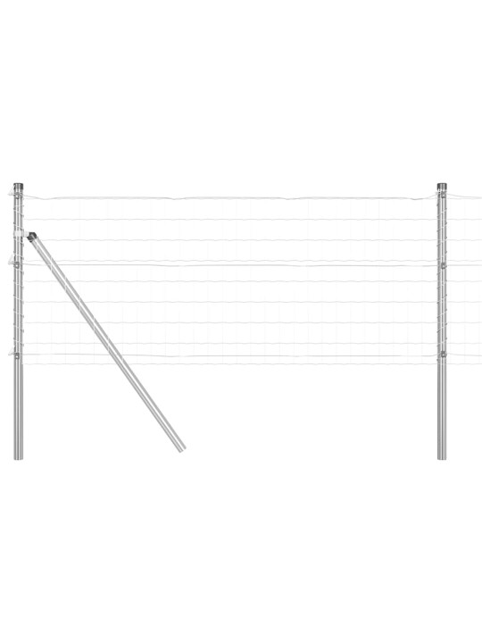 Aed koos postidega hõbedane 0.4 x 25 m teras