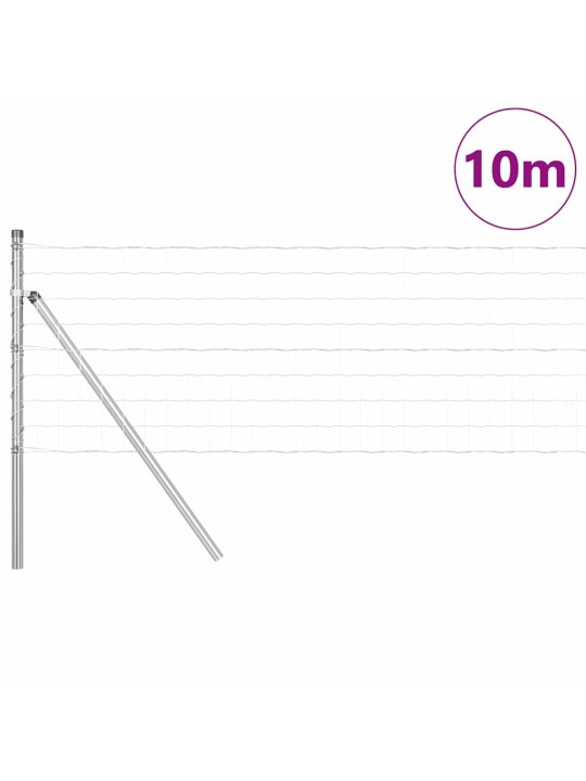Aed koos postidega hõbedane 0.4 x 10 m teras