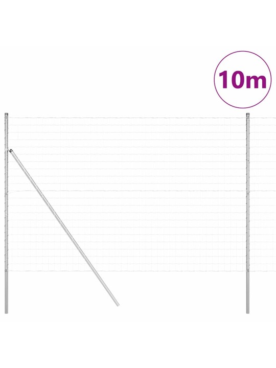 Aed koos postidega hõbedane 1.6 x 10 m teras