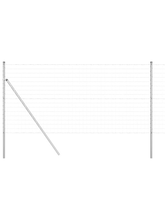 Aed koos postidega hõbedane 1.2 x 25 m teras