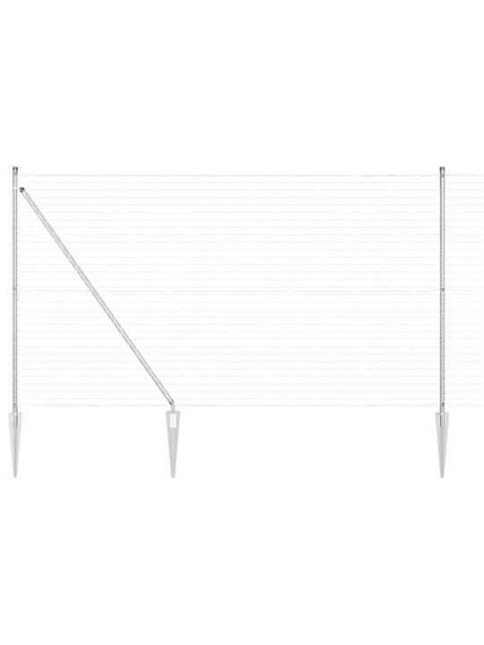 Aed koos postidega hõbedane 1.5 x 10 m teras