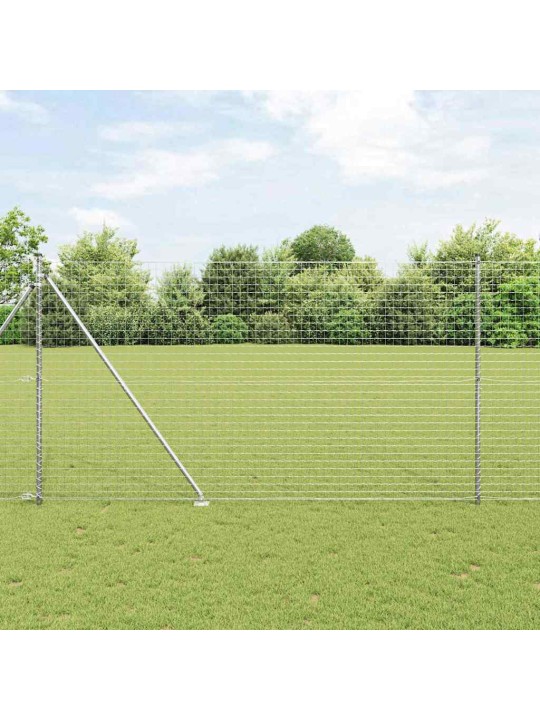 Aed koos postidega hõbedane 1.6 x 10 m teras