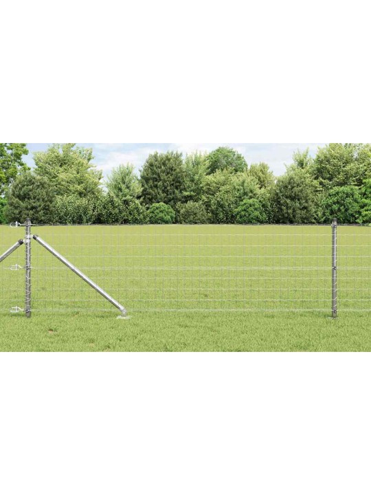 Aed koos postidega hõbedane 0.4 x 10 m teras
