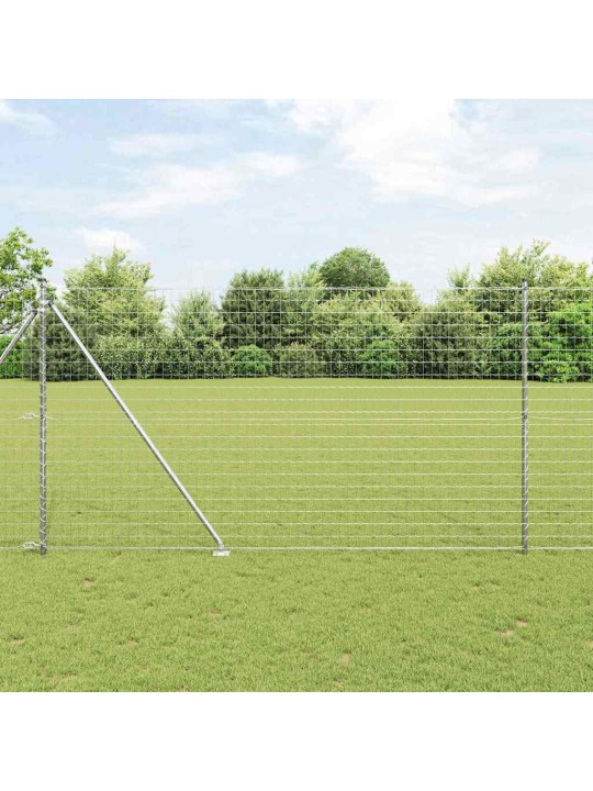 Aed koos postidega hõbedane 1.5 x 10 m teras